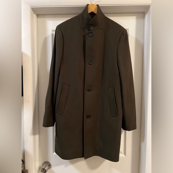 Club monaco Mens loukas funnel neck wool coat - Picture 4 of 10